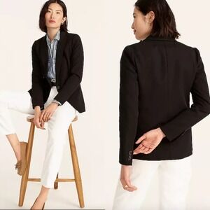 J Crew Bi Stretch Parke Blazer Black Womens Size 14 Re-Imagined 2022 Style H5513